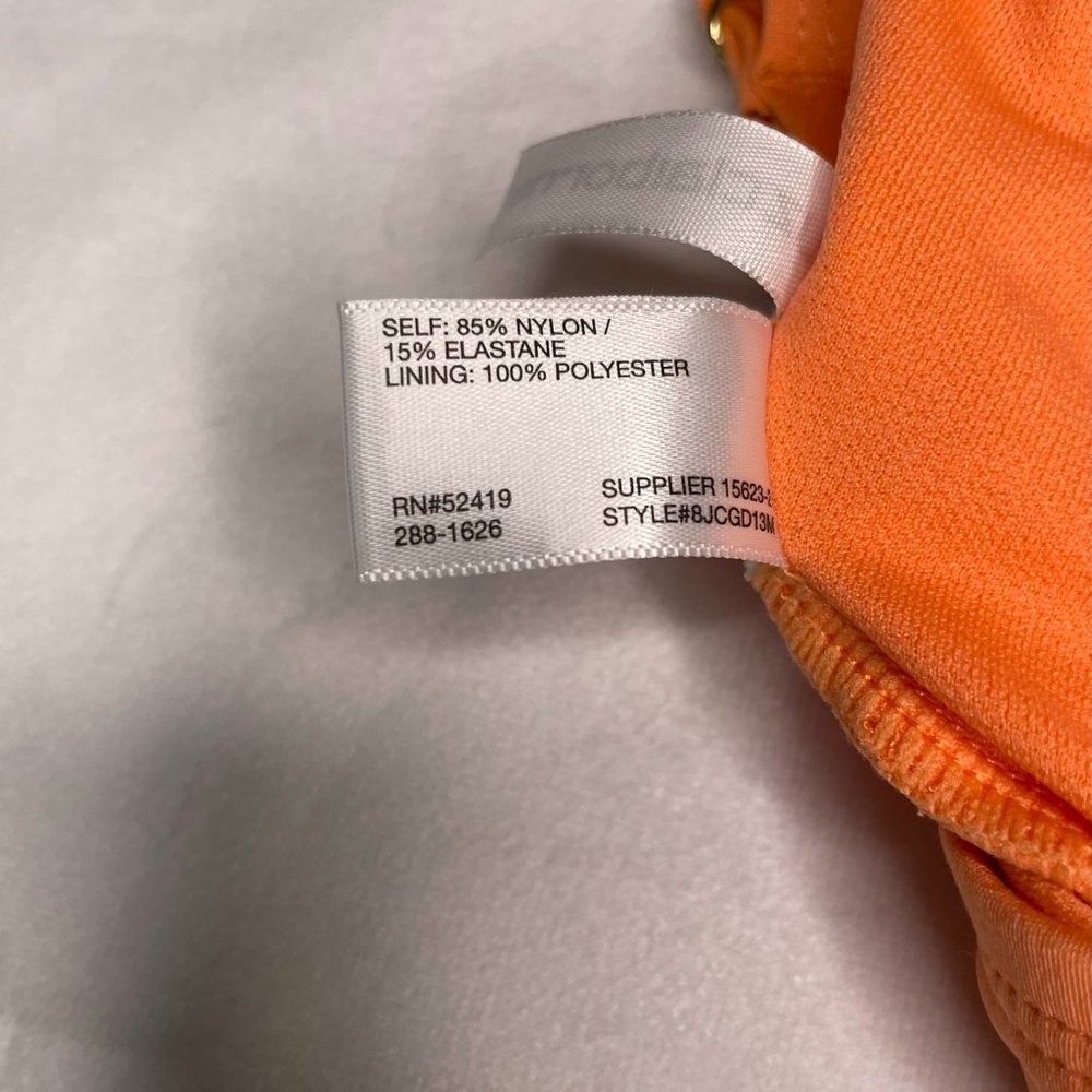 Liz Claiborne Orange Ruched Waist One Piece Swimsuit Bathing suit - Picture 8 of 11
